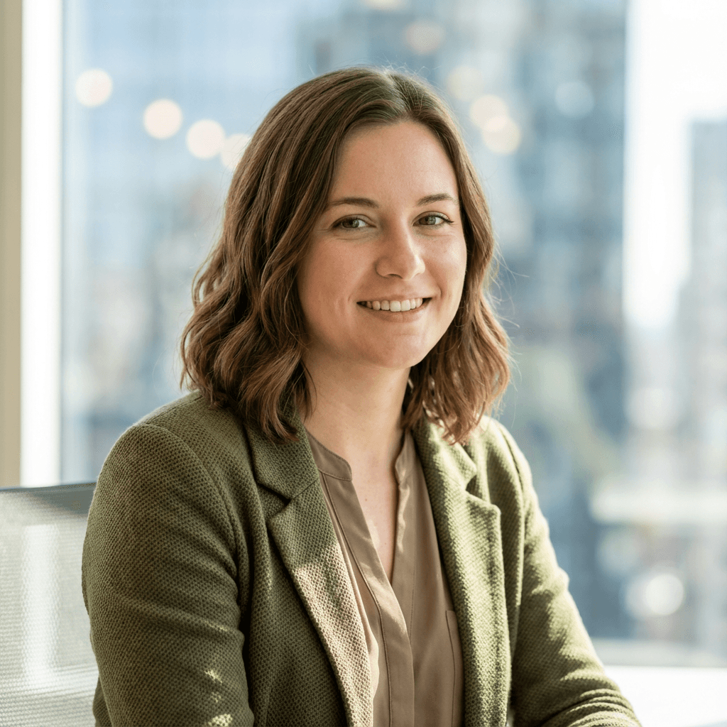 Portrait of a project coordinator in a bright office