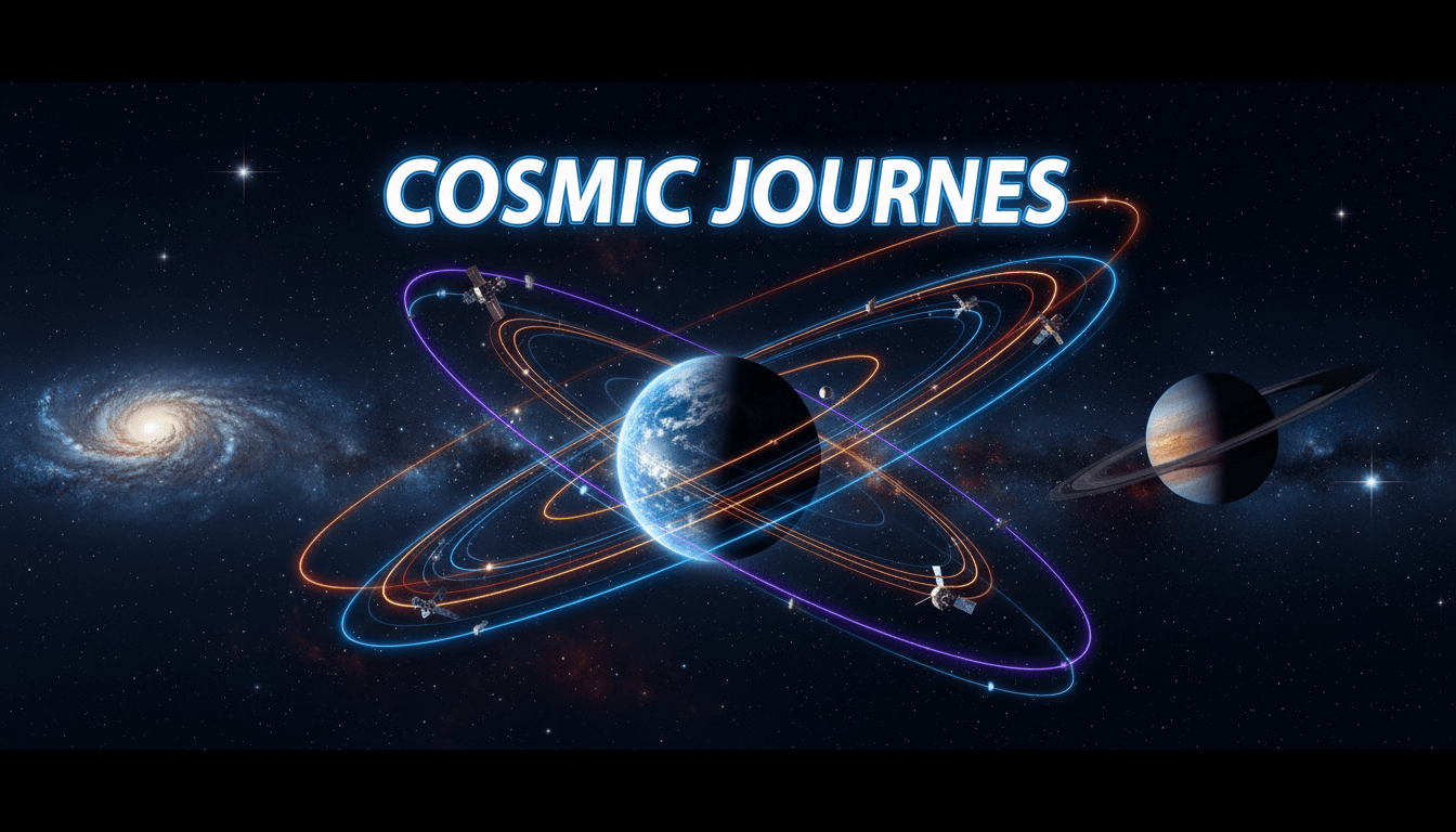 Diagram of orbital trajectories near Earth