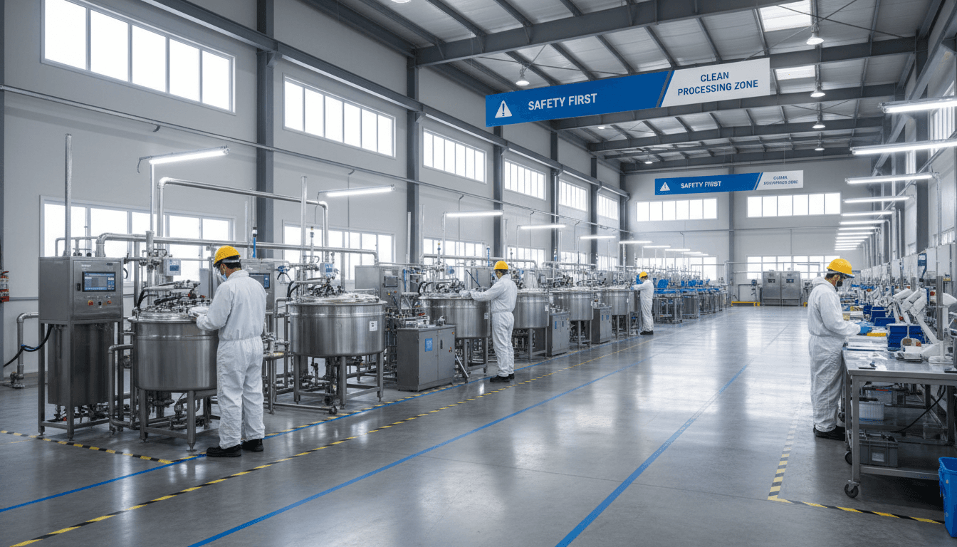 Metal processing facility interior
